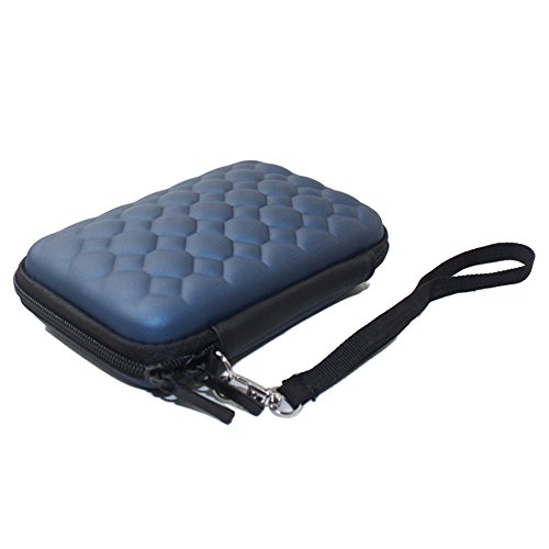Black 2.5"Inch EVA PU Fashion Element Hexagonal Pattern Universal Portable External Hard Drive Carrying Case For Western Digital WD 1TB 2TB/Seagate 1TB 2TB/Transcend 1TB 2TB/Netac 1TB/Toshiba 1TB