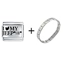 I Heart My Jeep Italian Charm Bracelet