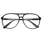 Vintage Inspired Large Retro Round Clear Lens Aviator Sunglasses