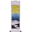 Hand-Painted 50" Oriental Wall Art Scroll - Cranes in Winter Snow With White Border