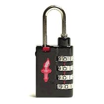 Safe Skies TSA Approved 4 Dial Heavy Duty Combination Luggage Lock Midnight Black