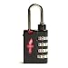Safe Skies TSA Approved 4 Dial Heavy Duty Combination Luggage Lock Midnight Black