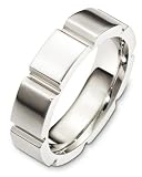 6mm contemporary wedding band ring (Titanium)