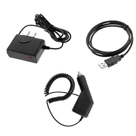 GTMax Rapid Car Charger with IC chip + Home Travel Wall Charger + USB 2.0 to Micro-USB Cable for Verizon Samsung Fascinate Galaxy S CDMA Cellphone