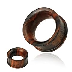 KULTPIERCING Organic Tunnel Plug Sono Holz Braun Flesh Piercing Ohr Plug 8 - 14 mm
