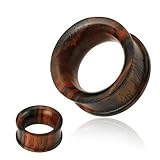 KULTPIERCING Organic Tunnel Plug Sono Holz Braun Flesh Piercing Ohr Plug 8 - 14 mm