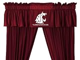NCAA Washington State Cougars 5pc Jersey Curtains and Valance Set