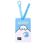 Lovely Cartoon Baymax Silicone Travel Card Travel luggage Tag Check Pendant