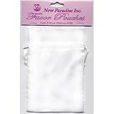 Large White Satin Favor Pouches (6 count)