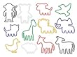 Pk of 12 Faith Bands Shaped Rubber Bands:NOAHS ANIMALS
