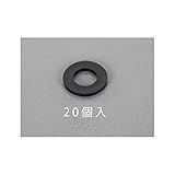 HL42612 Ｍ１２／１３．０ｘ２４ｘ２．５ｍｍ　平ワッシャー（ナイロン製／黒／２０枚