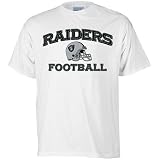 Reebok Oakland Raiders White Short Sleeve Stacked Helmet T-Shirt