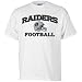 Reebok Oakland Raiders White Short Sleeve Stacked Helmet T-Shirt - Medium