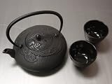 Japanese Cast Iron Tea Pot Tea Set /Dragon Black