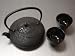 Japanese Cast Iron Tea Pot Tea Set /Dragon Black