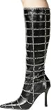 SALE Moto Black Nappa PU Women's Size 5 1/2