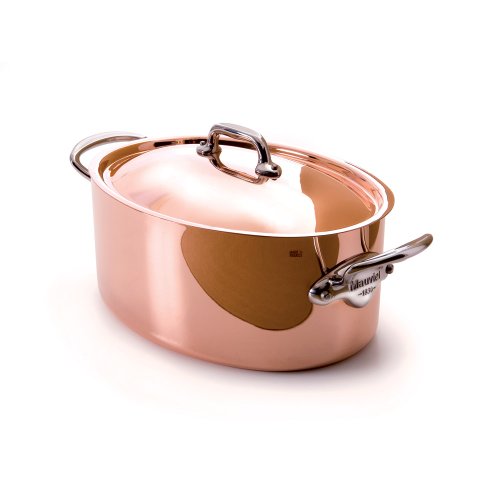 Best Price Mauviel Cuprinox'Style 7 qt. Oval French Oven with Lid