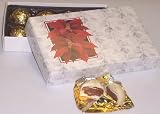 Scott's Cakes 1/2 Pound White Chocolate Covered Caramels in a Poinsettia Box