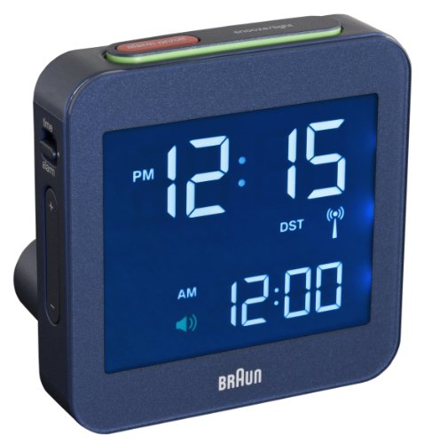 Braun-Funk-reisewecker, LED, Snooze-Funktion, Licht BNC009BL-RC