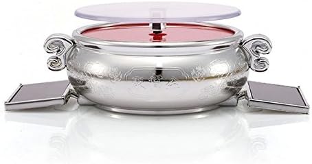 Generic Pot Shape 360 Degree Solar Power Turnable Rotary Jewelry Display Stand Showcase Silver / Gold Optional