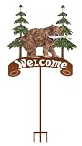 Sunset Vista Designs Kathy Hatch Cabin Collection Woodlands Garden Stake Welcome Sign - B0020MKRSG