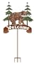 Sunset Vista Designs Kathy Hatch Cabin Collection Woodlands Garden Stake Welcome Sign