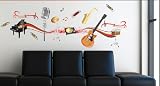 Music Instruments Musical Notes Wall Mural Stickers