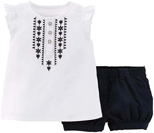 Carter's Baby Girls' 2 Piece Embroidered Set