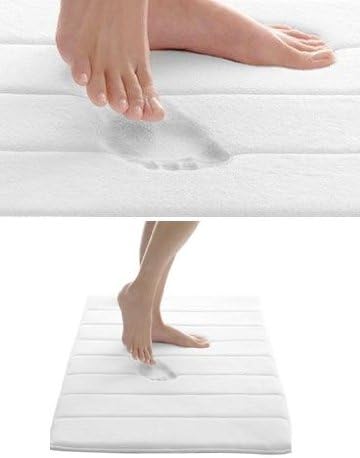 Hometexdirect Ultimate Luxury Memory Foam Bath Mat-17x24 White