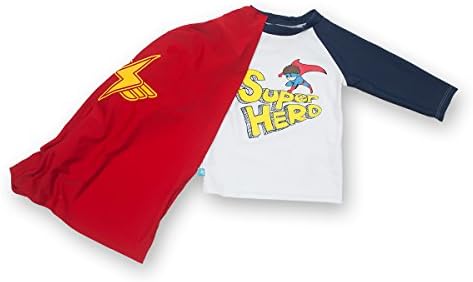 Little Boys and babies - Super Hero - Rash Vest + Cape- Elly La Fripouille® (4-5 years)