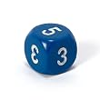 Chessex Opaque 16mm Dice, Averaging d6 (2-3-3-4-4-5) Blue with white