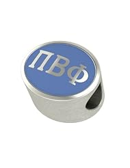 Pi Beta Phi Enamel Sorority Bead Charm Fits Most European Style Bracelets. High Quality Bead in Stock for Fast Shipping