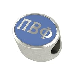 Pi Beta Phi Enamel Sorority Bead Charm Fits Most European Style Bracelets. High Quality Bead in Stock for Fast Shipping