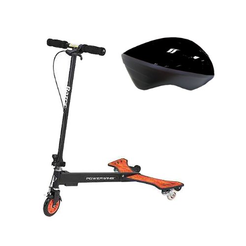 razor powerwing caster scooter red and black with black youth size helmet cheap price