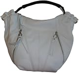 Women's B Makowsky Leather Purse Handbag Tote Michelle White