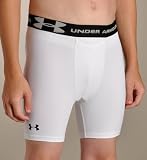 Boys 4" Compression Shorts With Cup Pocket Bottoms by Under Armour