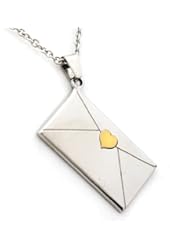 Envelope Pendant Necklace With Gold Colored Heart Seal "For the Little Girl You Were..." Daughter Gifts