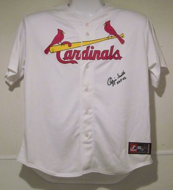 Ozzie Smith Autographed/Hand Signed St Louis Cardinals Majestic Jersey