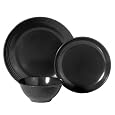 Melamine 12-pc. Dinnerware Set - Black