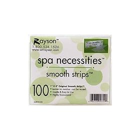 Spa Necessities Smooth Waxing Strips 1" x 4" for Facial Wax Hair Removal