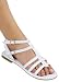 Designer Chic Woven Flat Sandals with Two Cool Adjustable Straps from Hot Fash Shoes - GUO White