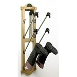 Wooden Welly Boot Rack - Wall Mounted Wellington Racks for 4 Pairs