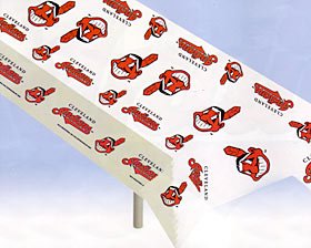 Cleveland Indians Plastic Table Cover Heavy Duty Officially Licensed Team Logo