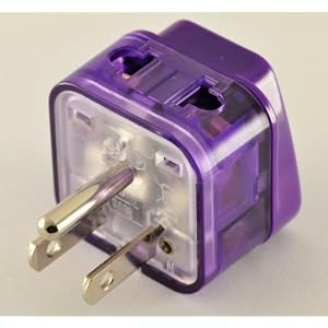 NEW! HIGH QUALITY AC POWER TRAVEL ADAPTER PLUG For use in USA US CANADA SOUTH NORTH AMERICA JAPAN TAIWAN THAILAND PHILIPPINES and more / WITH DUAL PLUG-IN PORTS! (WORKS AS TWO-ADAPTERS-IN-ONE!) / GROUNDED / See Product Description for compatible countries