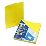 ESSELTE PENDAFLEX CORP. / SLASH POCKET PROJECT FOLDERS, LETTER SIZE, 3-HOLE PUNCHED, YELLOW, 25/PACK / ESS32909 / Sold as 1 Pack / Mfr Part # 32909 \*/ SLASH POCKET PROJECT FOLDERS, LETTER SIZE, 3-HOL
