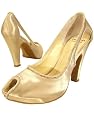 Italian Satin Heels Gold