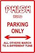 PHISH HEAD PARKING sign * street music NEW