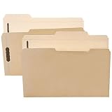 Smead 1/3-Cut Assorted Top Tab Folders with One 2 Inch Capacity Fastener 50 Count (14534)