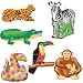 Jungle Safari Animal Cake Candles 6ct