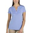 Merona® Spilt Neck Crochet Medallion Top - Spirit Blue